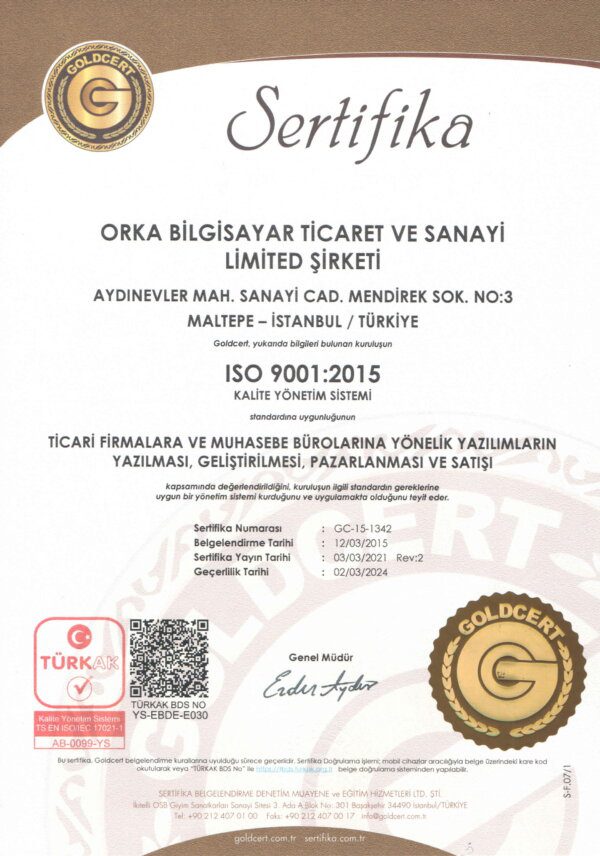 sertifika ISO 9001 2015